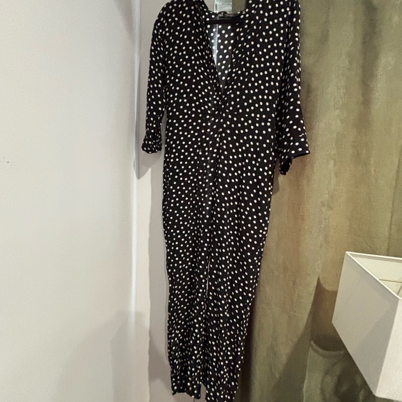 ZARA Black and White Polka Dot Dress - Picture 1 of 4